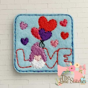 TLS Feltie Gnome Love Embroidery Design