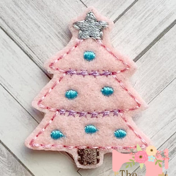 TLS Feltie Decorated Christmas Tree Embroidery Design