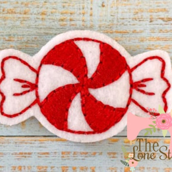 TLS Feltie Peppermint Candy Embroidery Design