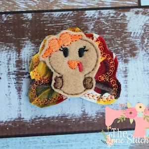 TLS Feltie Turkey Girl Embroidery Design