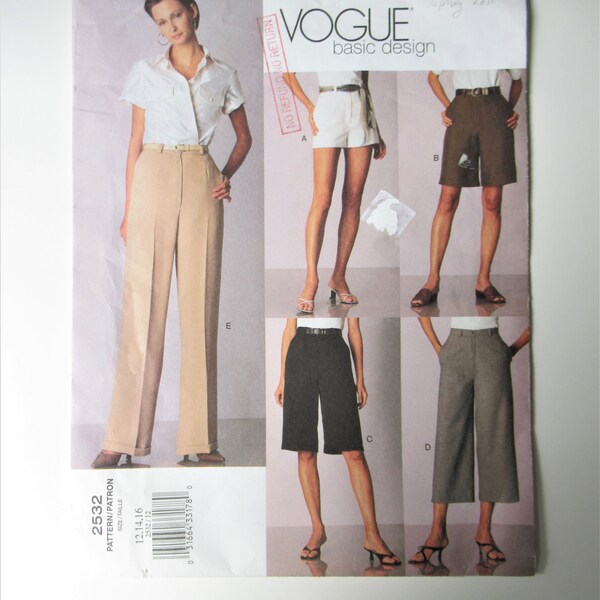 Vogue Pants Pattern - Etsy