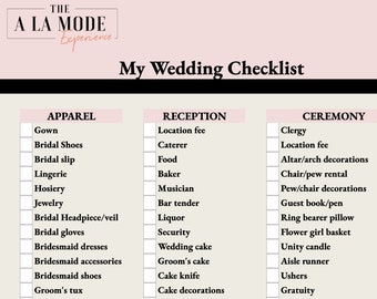 Bruiloftsplanning Google Spreadsheets (bundel)