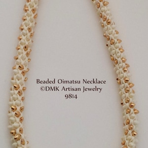 TUTORIAL ONLY - &quot;Beaded 16  Element Oimatsu&quot; Kumihimo Necklace