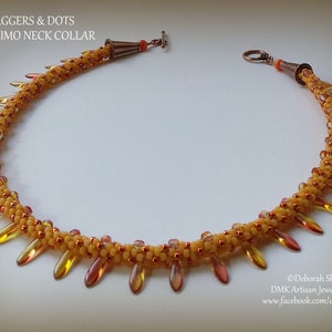 TUTORIAL ONLY - "Daggers and Dots" Kumihimo Necklace