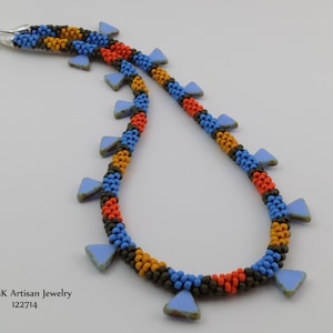 TUTORIAL ONLY - &quot;TRIANGLES&quot; Teardrop Kumihimo Necklace