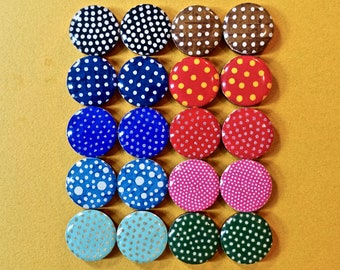 Polka Dot Earrings, Black and white earrings, Red earrings, Yellow Earrings, Blue Earrings, Paper Earrings, Japanese Chiyogami Earrings