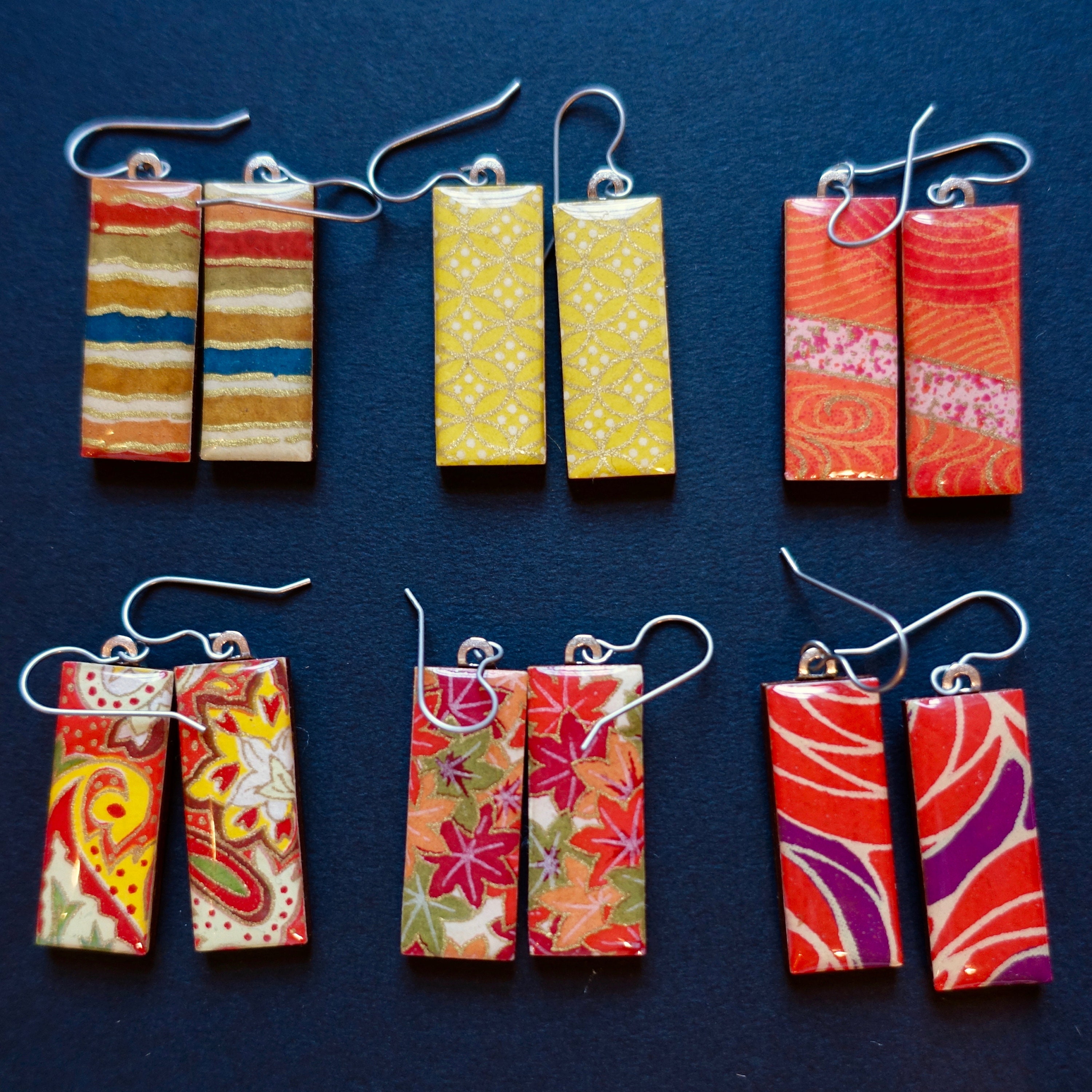 Japanese paper earrings sale