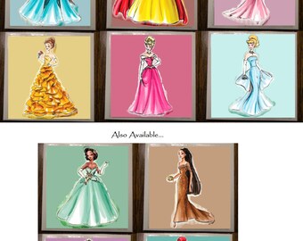 Set of  TEN Disney Princess Coasters