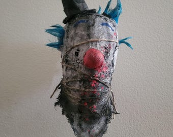 I only tell bad jokes - Handmade Burlap Mask: Lightweight Halloween Costume mask