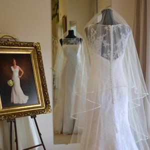 Cathedral Veil | Cathedral Wedding Veil with Blusher | Wedding Veil with Blusher |  Wedding Veils | Two Tier Veil | Double Layer Veil