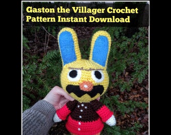 Gaston the Villager Crochet Pattern INSTANT DOWNLOAD