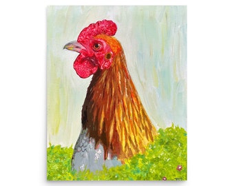 Phoenix the Rooster by Jill Bearden Poster Print