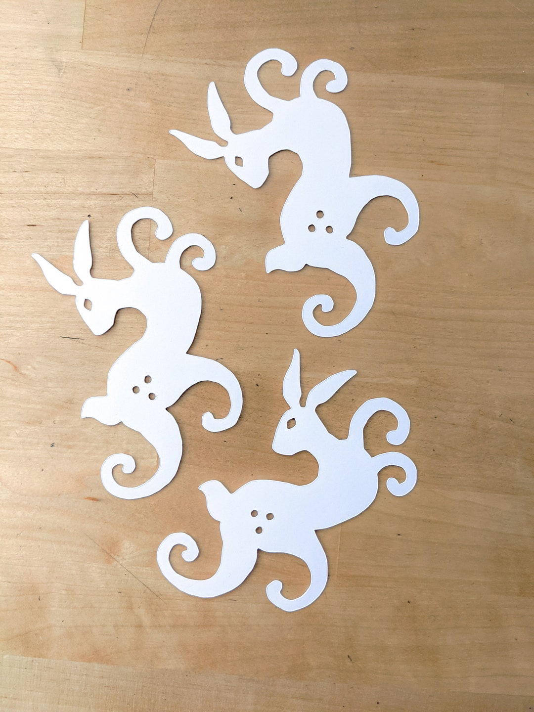 Stylised Bunnies - Paper Cuts - Etsy