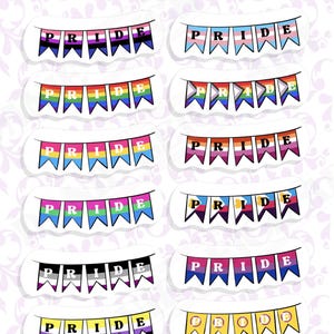 Pride-vlag: holografische sticker of vinylsticker