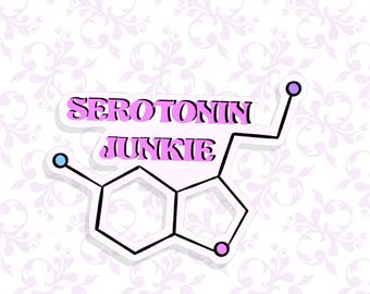 Serotonin Junkie - Lustiger Sticker