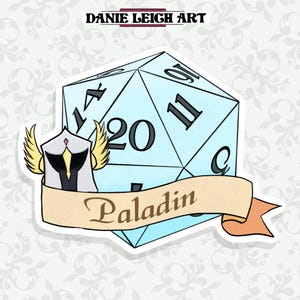 Paladin Dungeons and Dragons Sticker - Vinyl or Holographic three sizes