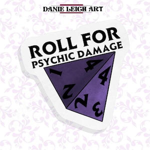 Rolle für Psychic Schaden - W4 Dungeons and Dragons Sticker