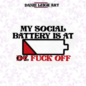 Social Batterie - Lustiger Sticker