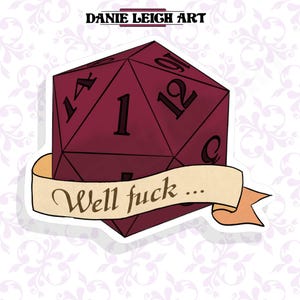 Crit fall Dungeons and Dragons W20 Sticker - Holographisch oder Vinyl