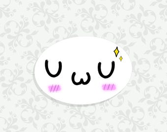 UwU sticker - Vinyl or Holographic three sizes
