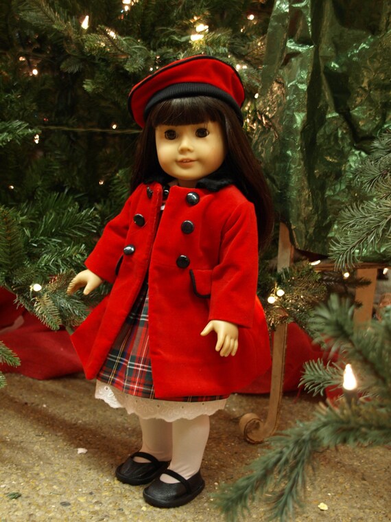 American Girl Doll Clothes 8 piece outfit Red Etsy