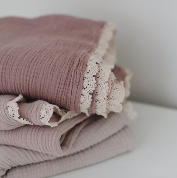 Baby Girl Blanket Double Gauze Blanket Lace Edge Muslin Baby Blanket Lace Edge Baby Blanket Muslin Baby Blanket Baby Swaddle Blanket Etsy Canada