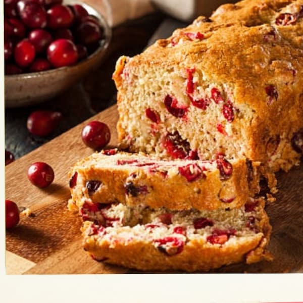 BEST RECIPE for Cranberry Orange Bread / Moist Flavorful Tangy Loaf / Essence of the Holidays / Instant Digital Recipe Download