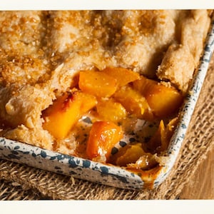 Peach Cobbler Recipe: Farmhouse Dessert, Easy Fruit Crisp (PDF Download