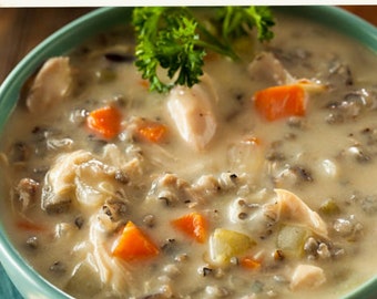 BEST RECIPE for Wild Rice Mushroom Soup / Fall Soup Recipes / Delicious Warm Savory Soup / Instant Digital Recipe Download