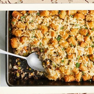 Tater Tot Casserole Recipe: Creamy Beef, Vintage Cookbook (Digital Download)