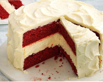 Best Red Velvet Cake Recipe, Best Cheesecake Recipe, Red Velvet Cheesecake Cake Recipe: Romantic Dessert (PDF Digital Download)