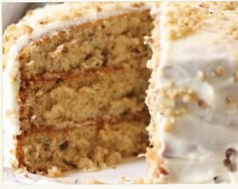 BEST RECIPE for Italian Cream Cake / Loaded with Pecans and Shredded Coconut / Impressive Tasty Dessert / Instant Digital Recipe Download