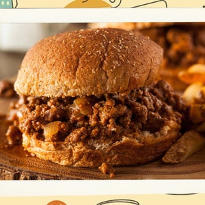Best for Sloppy Joe Recipe / Quick Easy Meal / Sweet and Savory Sandwich / Grandma&#39;s Cookbook Recipes / Instant Digital Recipe Download
