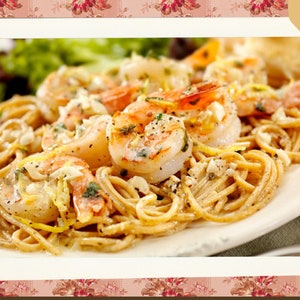 Best Shrimp Scampi Recipe: Zesty Garlic Italian Dinner, Pasta Recipe (PDF Digital Download) Downloadable Recipe Card