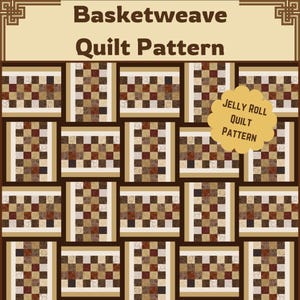 Easy Quilt Pattern / Jelly Roll Quilt Pattern / Beginner Quilt Pattern / PDF Download /Lap Quilt, Twin Quilt, Queen Quilt, King Quilt