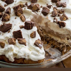 Best Recipe Peanut Butter Banana Chocolate Cream Pie / Best Dessert Recipe / Digital Download / From Grandmas Pie Recipe Book / Party Recipe