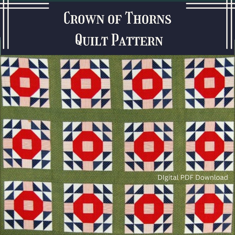 Crown of Thorns Quilt Pattern / PDF Download / Easy Quilt - Etsy