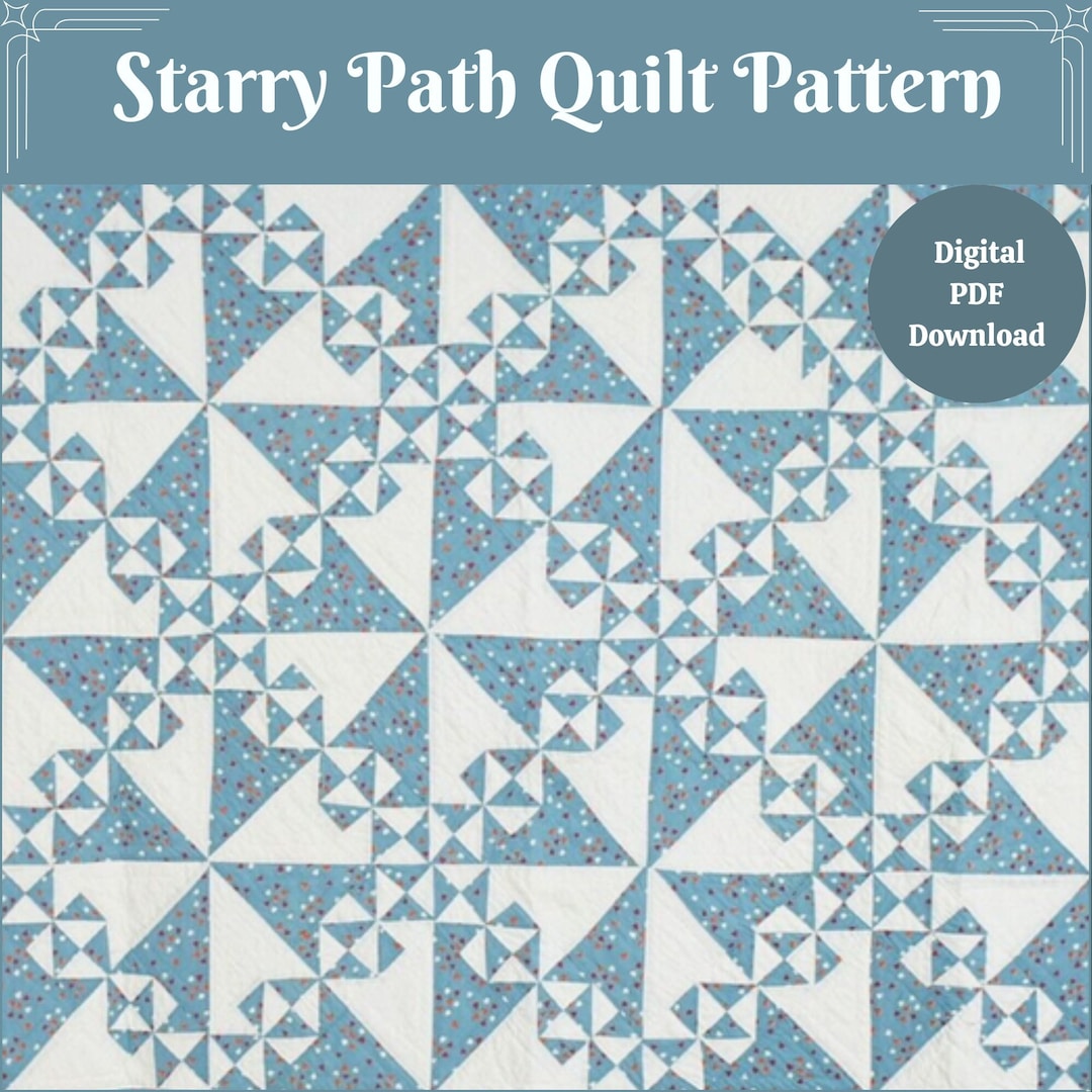 Starry Path Quilt Pattern / Star Quilt Pattern / PDF Download Etsy