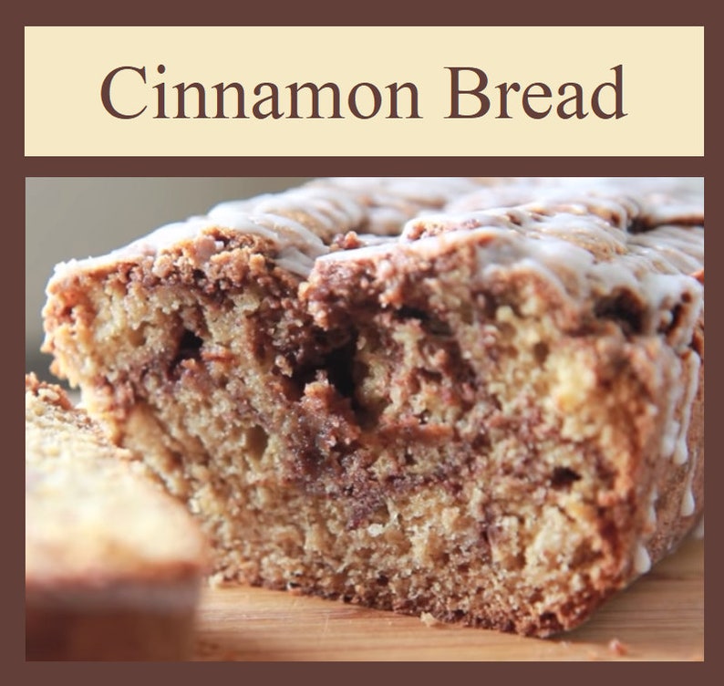 Cinnamon Bread with a Glaze Topping Grandma's Recipe. The Etsy