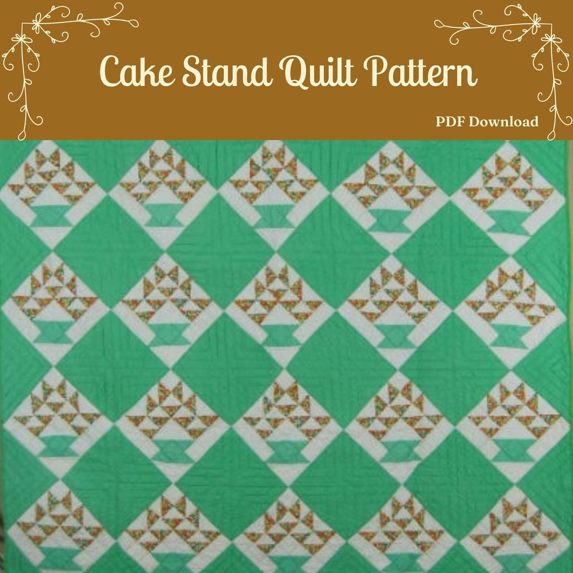 Cake Stand Quilt Pattern / PDF Download / Detailed Instructions / Tons