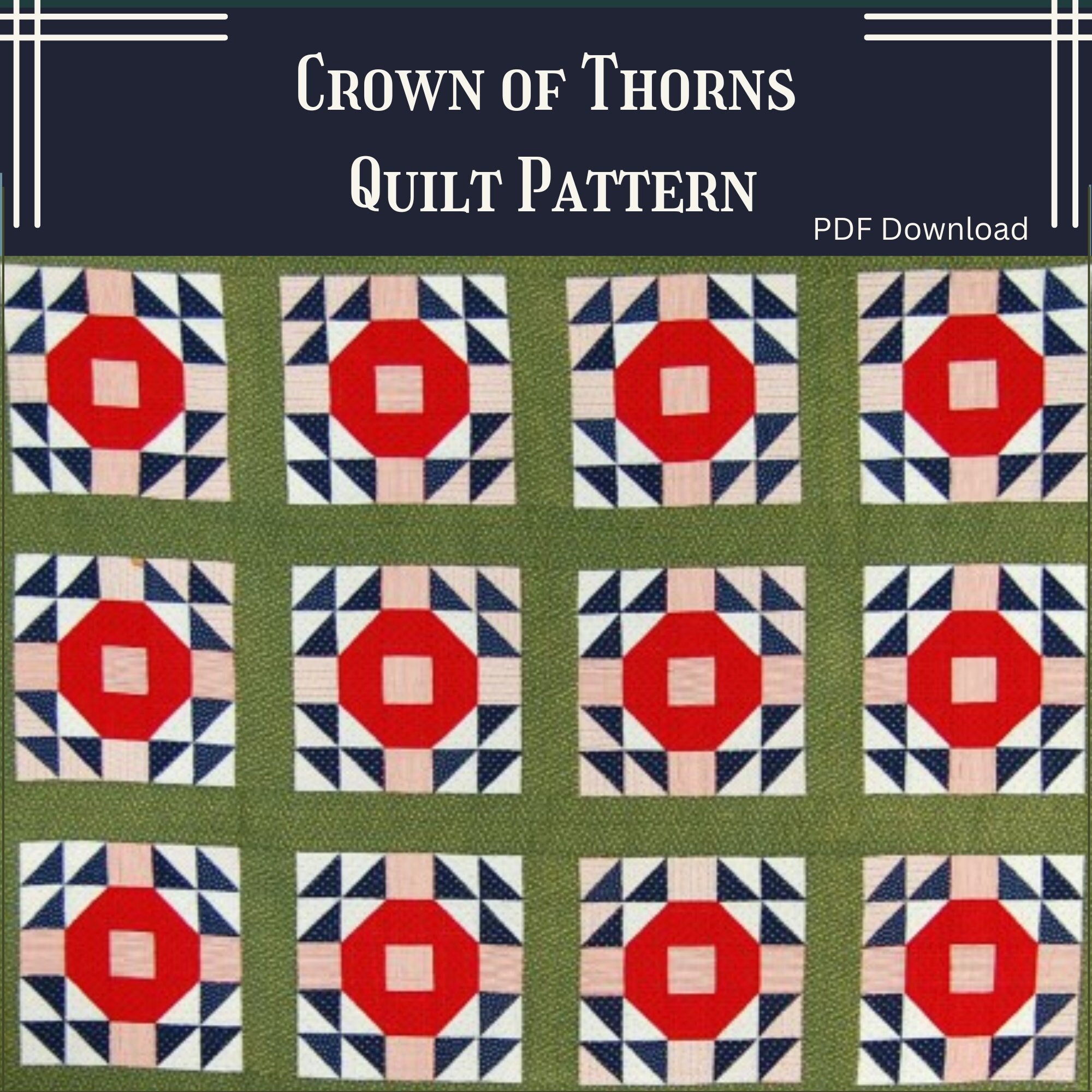 Crown of Thorns Quilt Pattern / PDF Download / Easy Quilt Etsy