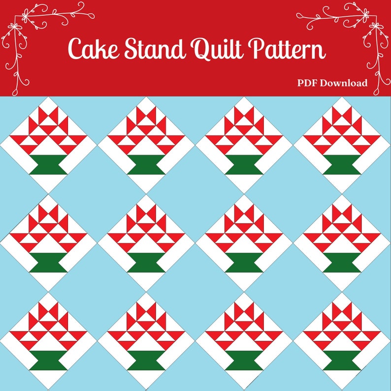 Cake Stand Quilt Pattern / PDF Download / Detailed Instructions / Tons