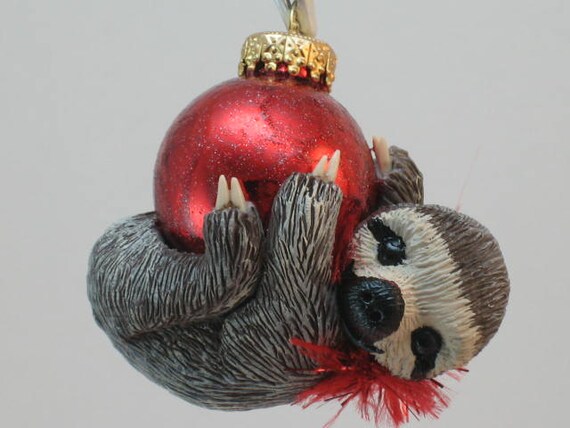 Custom SLOTH Ornament Sloth Christmas Made to Order | Etsy