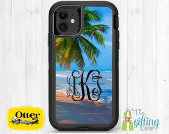 Beach Scene Personalized OtterBox, Monogrammed OtterBox Case, Apple iPhone Case, Custom Printed Phone Case, Commuter, Defender, or Symmetry