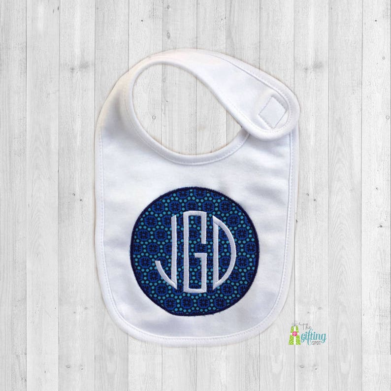 Monogrammed Baby Bib, Personalized Bib, Appliqué Bib, Baby Feedi Monogrammed Baby Bib, Personalized Bib, Appliqué Bib, Baby Feedi