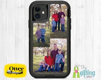 Photo Collage OtterBox, Image Picture Logo Custom Printed Phone Case, Apple iPhone 16, 15, 14, 13, 12 Pro Max, Commuter, Defender, Symmetry