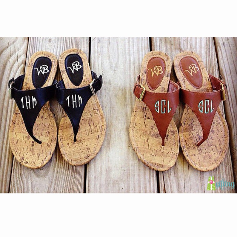 monogrammable sandals