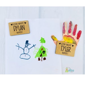 Child&#39;s Artwork Magnet, Kid&#39;s Refrigerator Magnet, Personalized Wooden Magnet, Kid&#39;s Custom Magnet for Drawings, Wood Magnet for Art Display