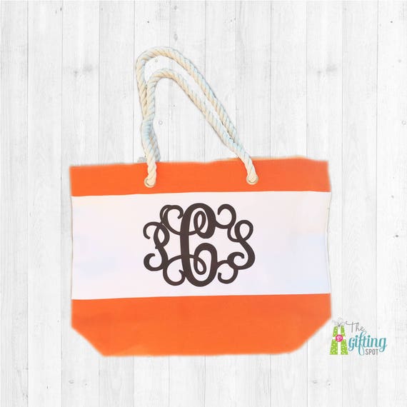beach bag with initials