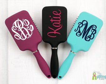 Monogrammed Hairbrush, Personalized Revlon Hairbrush, Paddle Brush, Cushioned Hairbrush, Monogram Brush, Hair Accessory, Smoothing Brush